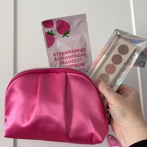 Ulta Beauty Makeup Bag,🍓 &🍾 Mask, and Eyeshadow Palette w Brush